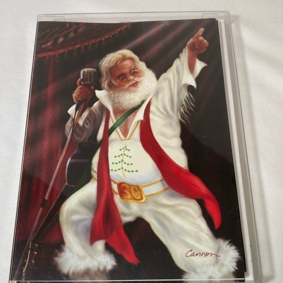 Elvis Santa Christmas Cards - Picture 1 of 3